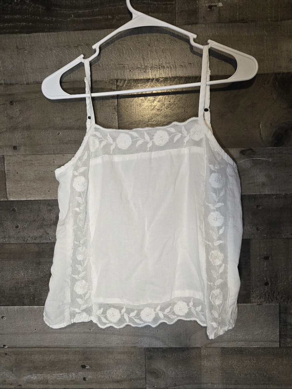 Old Navy White Lace-Trim Camisole